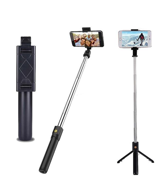 Selfie Stick K07 Bluetooth (ΠολύΛειτουργικό) Μαύρο Dealme.gr