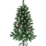 Χριστουγεννιάτικο Δέντρο Berry Πράσινο Χιονισμένο 120εκ με Μεταλλική Βάση