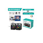Ηχεία Υπολογιστή 2.0 Με RGB Φωτισμό Και Ισχύ 6W σε Arrango STYX-2 Μαύρο Χρώμα