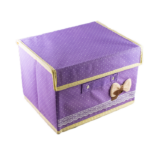 Κουτί Αποθήκευσης Πουά Μοβ