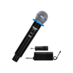 Επαγγελματικό Επαναφορτιζόμενο Ασύρματο Μικρόφωνο Χειρός Jack 6.35mm για Karaoke - Ηχογράφηση Φωνής DM-581 Μαύρο