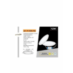 LED Panel Οροφής 12W 3000K-6500K Λευκό Χρώμα Universo P155A-T3C 53754480