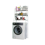 Επιδαπέδια Ραφιέρα Μπάνιου Μεταλλική με 3 Ράφια 65x35x160cm Μαύρη TW-106