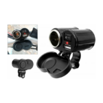 Αδιάβροχος Φορτιστής Μοτοσυκλέτας με Θύρες: 1x USB & 1x Αναπτήρα Μαύρο GL-41593