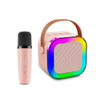Επαναφορτιζόμενο Φορητό Σύστημα Karaoke Bluetooth Με Ασύρματo Μικρόφωνo, Και Φωτισμό LED RGB Arrango AC49455