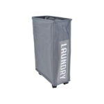 Καλάθι Απλύτων Υφασμάτινο Με Ροδάκια Laundry Γκρι 40Lt Ankor 805075