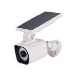 Ψεύτικη Κάμερα Παρακολούθησης Τύπου Bullet Ηλιακή με LED Φωτισμό Λευκή 29577