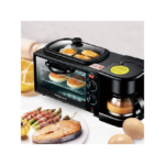 Παρασκευαστής Πρωινού 3 σε 1 Καφετιέρα, Φούρνος και Φριτέζα Μαύρο 47873154 Sokany SK-145