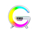 Μινι Ηχείο Bluetooth,Ρολοι,Ασύρματος Φορτιστής και Φωτιστικό LED RGB G63 Λευκο 13X14cm