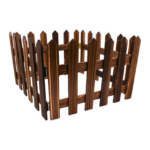 Ξύλινος Φράχτης Με Λόγχες Σε Καφέ Χρώμα 29.5x39.5cm 000.230.6932