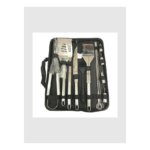 Σετ Ανοξείδωτων Εργαλείων Μπάρμπεκιου 15τμχ σε Μαύρη Υφασμάτινη Θήκη 58688033