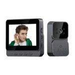 Mini Κουδούνι Πόρτας Doorbell Με Κάμερα FHD 1080P Και Οθόνη Μόνιτορ 4.3" σε Μαύρο Χρώμα OEM 49688417