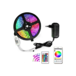 Ταινία LED 12V RGB Φως 5m Τύπου SMD5050 με Τροφοδοτικό & Τηλεχειριστήριο Andowl Q-T168
