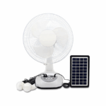 Επαναφορτιζόμενος Ανεμιστήρας με Ηλιακό Πάνελ GD-FS12