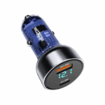 Φορτιστής Αυτοκινήτου 60W Γρήγορης Φόρτισης με Θύρες: 1xUSB 1xType-C Μαζί με Καλώδιο Type-C Moxom MX-VC29 Μαύρο