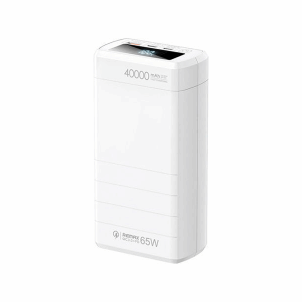 Remax Dinba Power Bank 40000mAh 65W RPP-310 με Θύρα USB-A και 2 Θύρες USB-C Power Delivery Λευκό 37956903