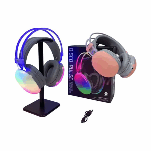 Ασύρματα Bluetooth On Ear Ακουστικά με 5 ώρες Λειτουργίας Pink PG580 - RGB - 212058