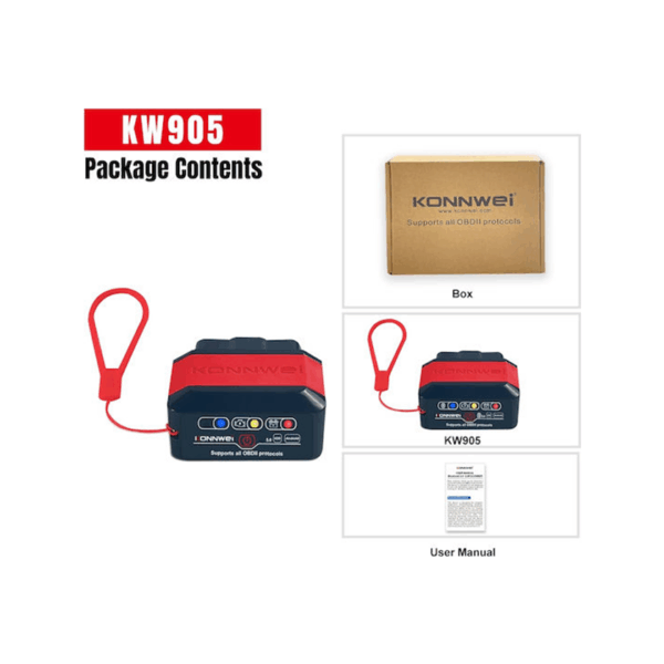 Konnwei Διαγνωστικό Αυτοκινήτου OBD 2 με Bluetooth KW905