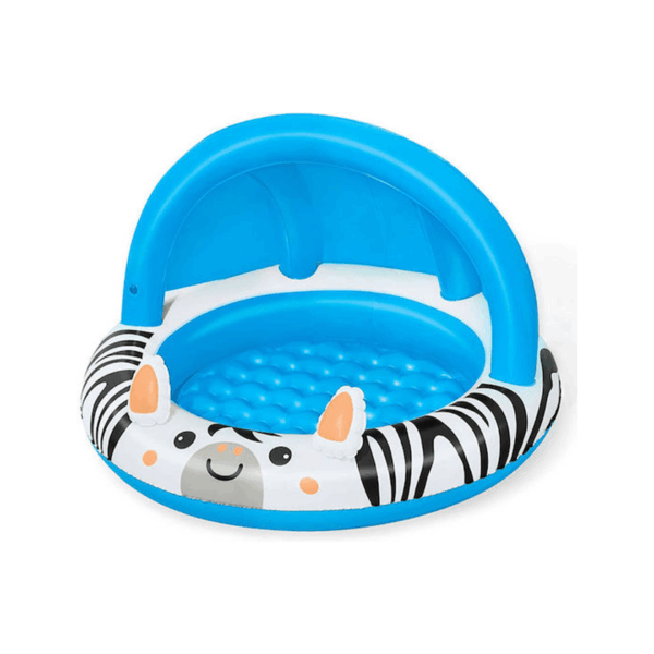 Bestway Safari Sun Shaded Παιδική Στρογγυλή Πισίνα Φουσκωτή 97x66εκ. Γαλάζια 41631684