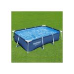 Steel Pro Πισίνα PVC με Μεταλλικό Σκελετό 221x150x43εκ. Γκρι Bestway 29639261