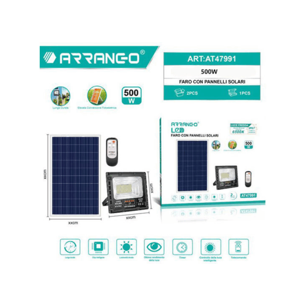 Ηλιακός Προβολέας LED 500W Arrango AT47991