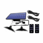 Ηλιακό Πάνελ Φωτισμού 2 Λάμπες LED 2 Χειριστήρια Μπαταρία 5500mAh 2688