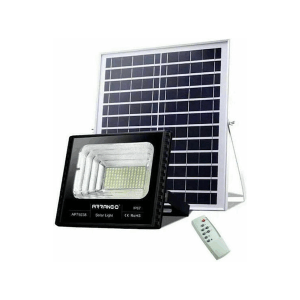 Arrango Επιτοίχιο Ηλιακό Φωτιστικό 100W 2450lm με Τηλεχειριστήριο IP65 AP79242
