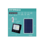 Arrango Επιτοίχιο Ηλιακό Φωτιστικό 100W 2450lm με Τηλεχειριστήριο IP65 AP79242 - Image 2