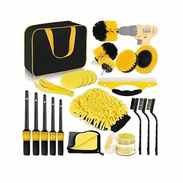 Σετ 22 τεμαχίων για καθαρισμό αυτοκινήτου – Car Wash Brush Set  – κίτρινο