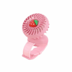 Φορητό Επαναφορτιζόμενο Ανεμιστηράκι Χειρός με Λουράκι καρπού Ροζ Hoomei HM-8484