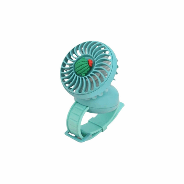 Φορητό Επαναφορτιζόμενο Ανεμιστηράκι Χειρός με Λουράκι καρπού Πράσινο Hoomei HM-8484