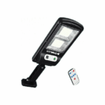 Ηλιακό Φωτιστικό Δρόμου με Ανιχνευτή Κίνησης και Τηλεχειριστήριο σε Μαύρο Χρώμα Arrango AT76111