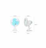 Φορητός Ανεμιστήρας Περιστρεφόμενος 18cm 20W με Κλίπ Λευκό 36284592 - Image 3