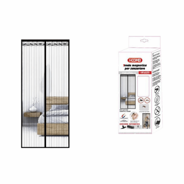 Μαγνητική Σίτα Πόρτας 150x250 εκ. Μαύρη Hoomei HF-6650B 60698772