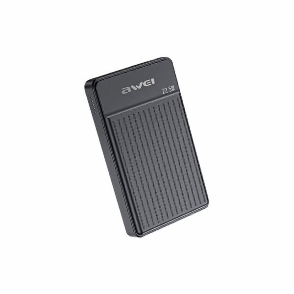 Power Bank 10000mAh με Θύρα USB-A και Θύρα USB-C Awei P33K Μαύρο 54963428
