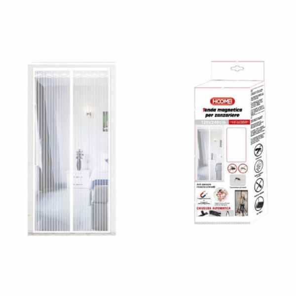 Μαγνητική Σίτα Πόρτας 120x240 εκ. Άσπρη  Hoomei HF-6658W 60698780