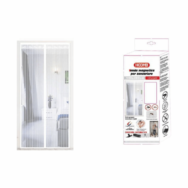 Μαγνητική Σίτα Πόρτας 140x280 εκ. Άσπρη  Hoomei HF-6654W 60698770