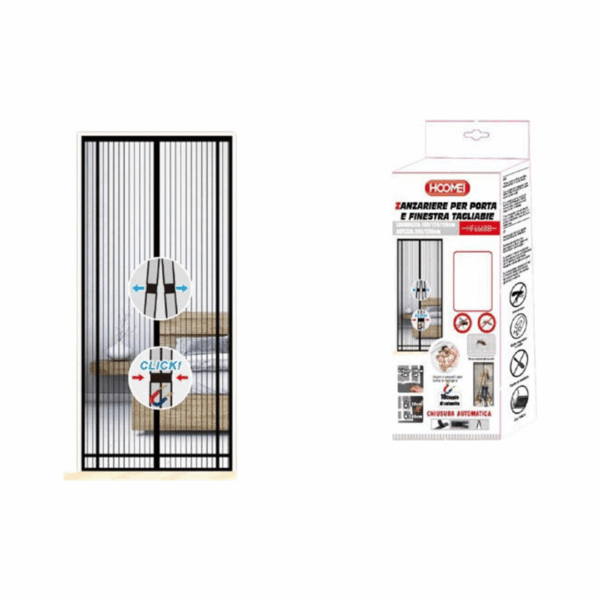 Μαγνητική Σίτα Πόρτας 130x240 εκ. Μαύρη Hoomei HF-6668B