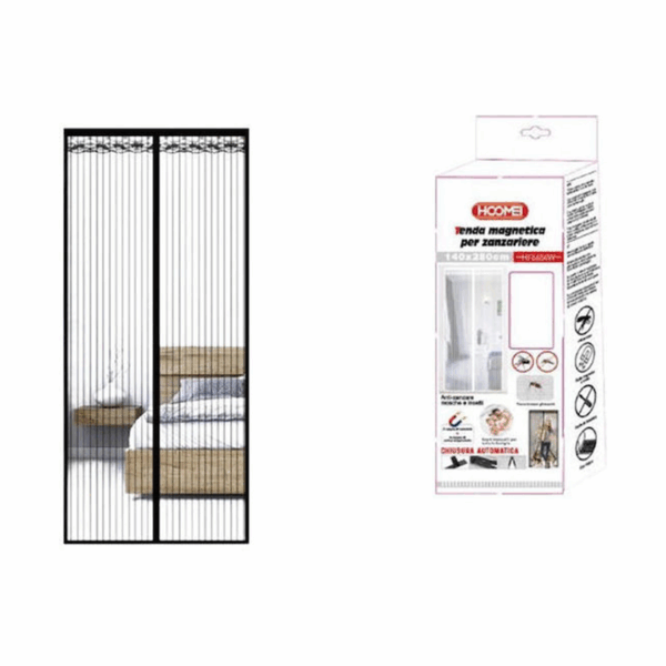 Μαγνητική Σίτα Πόρτας 140x280 εκ. Μαύρη Hoomei HF-6654B 60698759