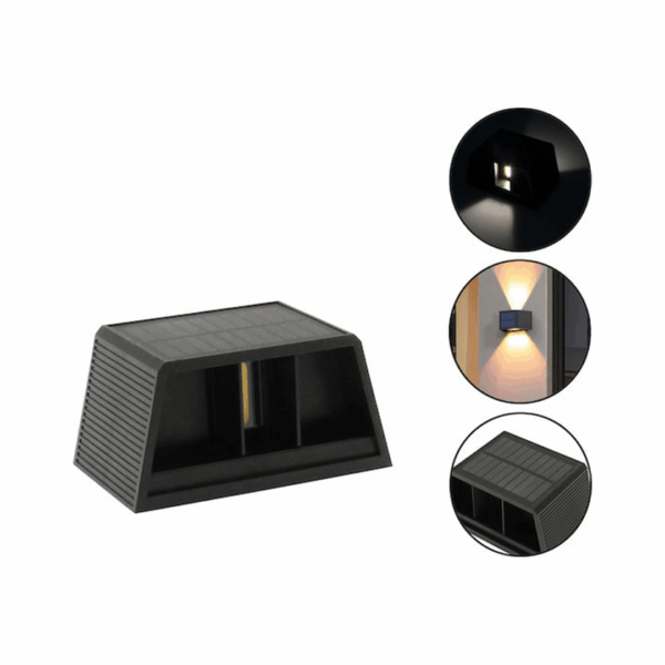 Επιτοίχιο Ηλιακό Φωτιστικό 5.5W 300lm Θερμό Λευκό με Φωτοκύτταρο IP65 12.8x8.2x6.6εκ