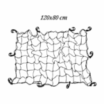 Δίχτυ Αποσκευών Αυτοκινήτου 120x80cm Μαύρο Factory C1882