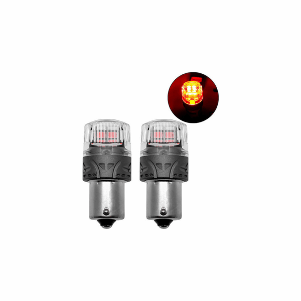 Μονοπολική Λάμπα LED 1156 BA15S 12V 16SMD 2835 15W 576LM Κόκκινο 2 Τεμάχια NovSight A500 SL9 1156R8 60275724