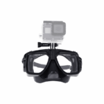 Μάσκα Θαλάσσης Σιλικόνης Διοπτική με Βάση για Action Camera Μαύρη Puluz PU401B