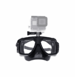 Μάσκα Θαλάσσης Σιλικόνης Διοπτική με Βάση για Action Camera Μαύρη Puluz PU401B