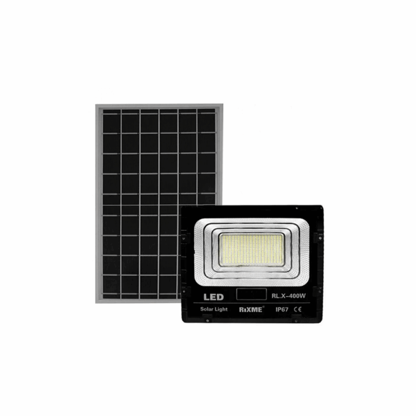 Στεγανός Ηλιακός Προβολέας LED 400W με Αισθητήρα Κίνησης και Τηλεχειριστήριο IP67 Rixme RL.X-400W