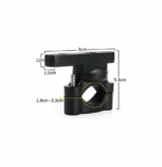 Πολυλειτουργική Επέκταση Βάσης Στήριξης Αλουμινίου Για Τιμόνι Μοτοσυκλέτας Περιστρεφόμενη 360° Μαύρη Motowolf MDL3511 - Image 3