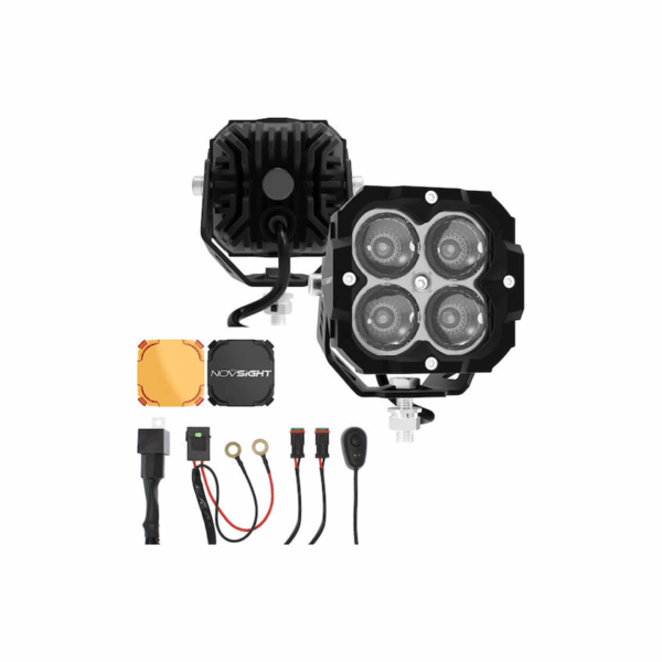 Σετ Αδιάβροχοι Προβολείς Αλουμινίου 2 Τεμάχια NovSight A500-WL1-3FD