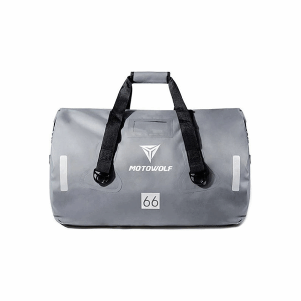 Σάκος Ουράς Μοτοσυκλέτας Αδιάβροχος 66lt σε Γκρι Χρώμα Motowolf B66L-GY