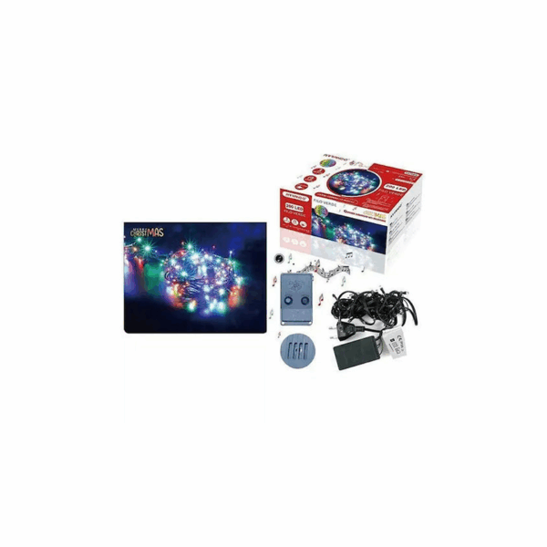 200 Λαμπάκια LED 15.5μ Ψυχρό Λευκό σε Σειρά με Πράσινο Καλώδιο Arrango AN76695 39077321