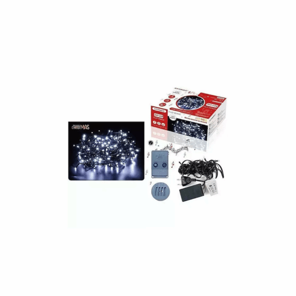 Χριστουγεννιάτικα Λαμπάκια 15.5m 200 LED Ψυχρού Λευκού Φωτισμού με Μουσική & 3 Προγράμματα Arrango AN76693 39471033